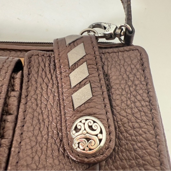 Unavailable-Vintage‎ Y2K Brighton Heart Crossbody Organizer Wallet Purse Brown - Picture 4 of 16